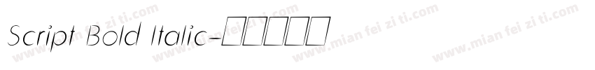Script Bold ltalic字体转换